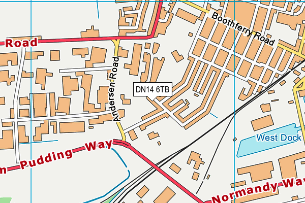 DN14 6TB map - OS VectorMap District (Ordnance Survey)