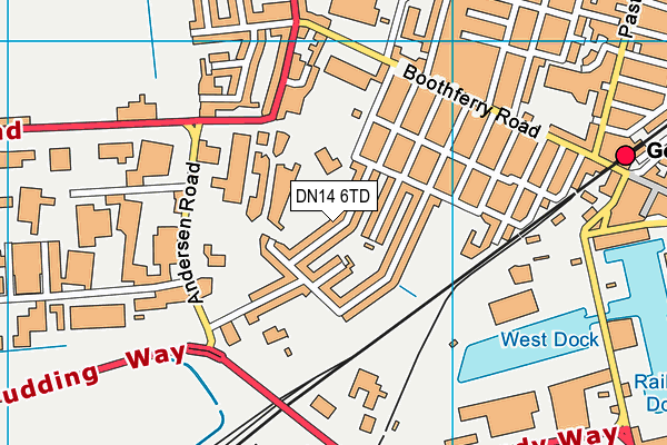 DN14 6TD map - OS VectorMap District (Ordnance Survey)
