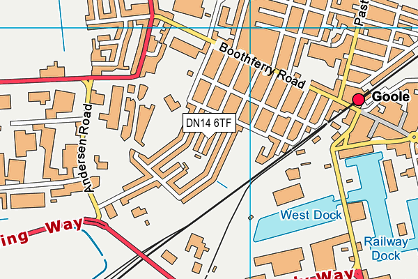 DN14 6TF map - OS VectorMap District (Ordnance Survey)