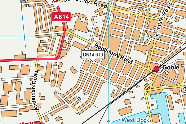 DN14 6TJ map - OS VectorMap District (Ordnance Survey)