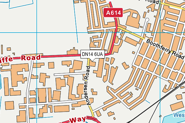 DN14 6UA map - OS VectorMap District (Ordnance Survey)