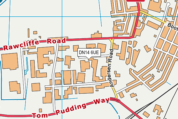 DN14 6UE map - OS VectorMap District (Ordnance Survey)