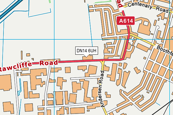 DN14 6UH map - OS VectorMap District (Ordnance Survey)