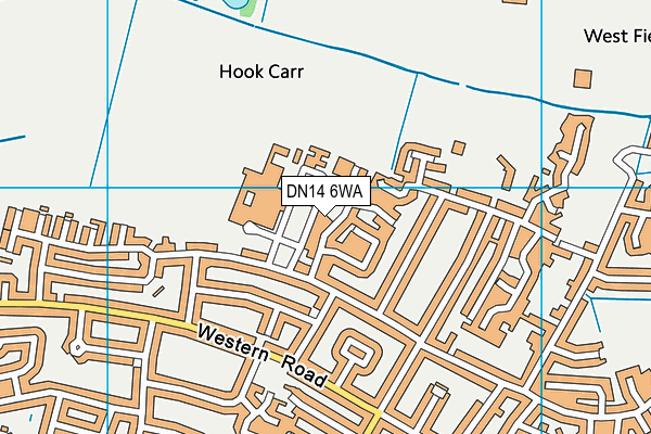DN14 6WA map - OS VectorMap District (Ordnance Survey)