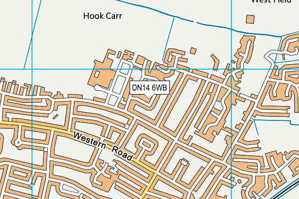 DN14 6WB map - OS VectorMap District (Ordnance Survey)