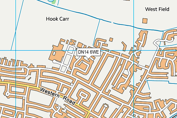 DN14 6WE map - OS VectorMap District (Ordnance Survey)