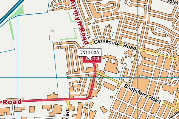 DN14 6XA map - OS VectorMap District (Ordnance Survey)