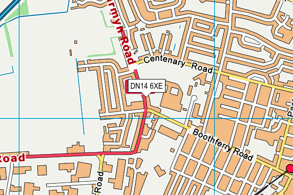 DN14 6XE map - OS VectorMap District (Ordnance Survey)