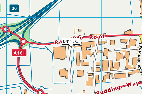 DN14 6XL map - OS VectorMap District (Ordnance Survey)