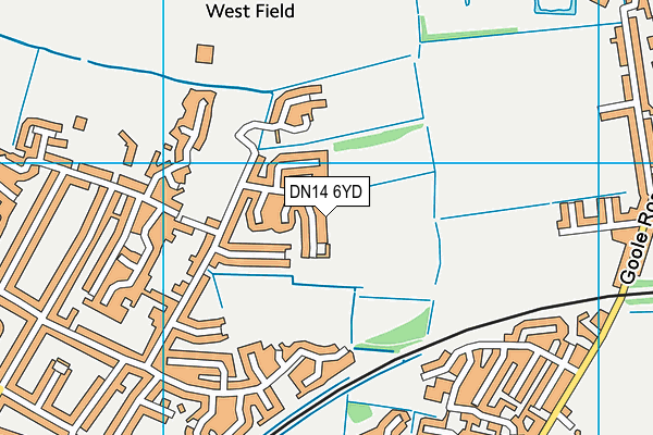 DN14 6YD map - OS VectorMap District (Ordnance Survey)