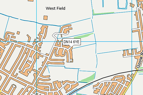 DN14 6YE map - OS VectorMap District (Ordnance Survey)