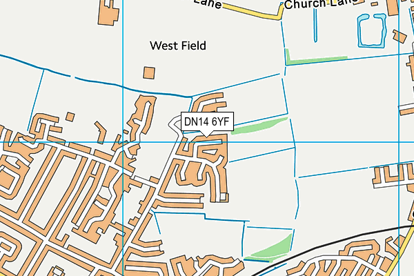 DN14 6YF map - OS VectorMap District (Ordnance Survey)