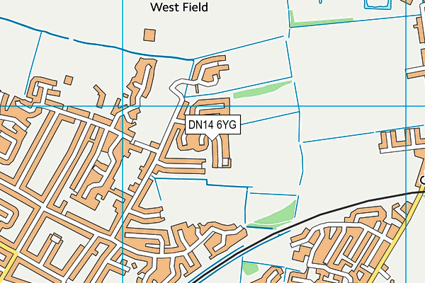 DN14 6YG map - OS VectorMap District (Ordnance Survey)