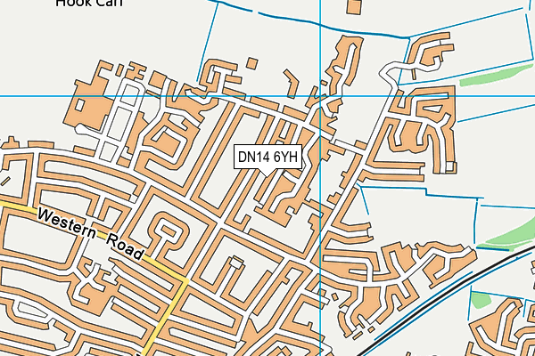 DN14 6YH map - OS VectorMap District (Ordnance Survey)