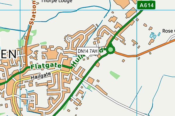 DN14 7AH map - OS VectorMap District (Ordnance Survey)