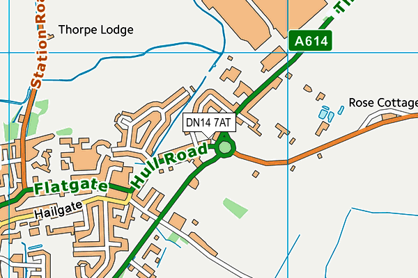 DN14 7AT map - OS VectorMap District (Ordnance Survey)