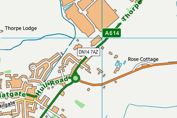 DN14 7AZ map - OS VectorMap District (Ordnance Survey)