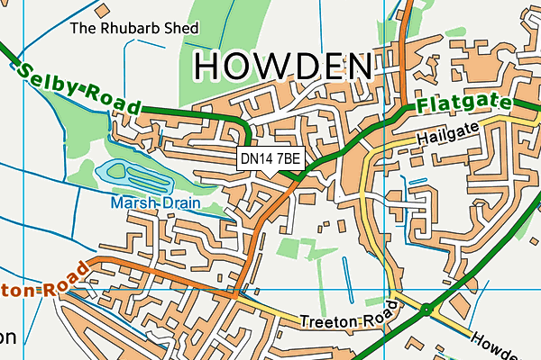 DN14 7BE map - OS VectorMap District (Ordnance Survey)