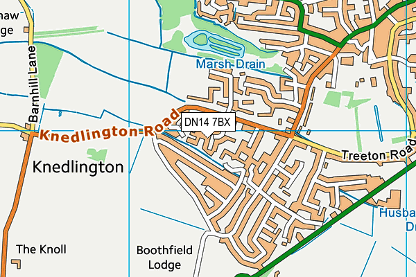 DN14 7BX map - OS VectorMap District (Ordnance Survey)