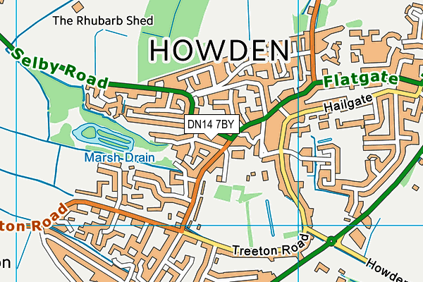 DN14 7BY map - OS VectorMap District (Ordnance Survey)