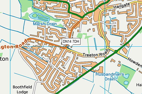 DN14 7DH map - OS VectorMap District (Ordnance Survey)