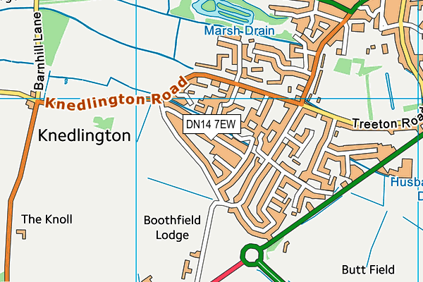 DN14 7EW map - OS VectorMap District (Ordnance Survey)