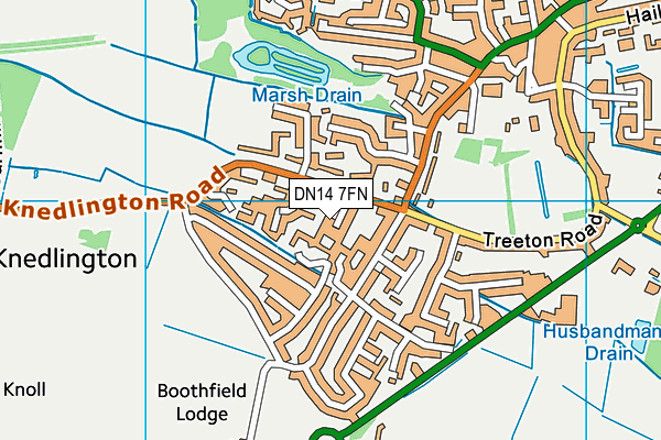 DN14 7FN map - OS VectorMap District (Ordnance Survey)