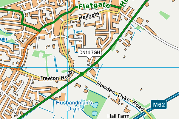 DN14 7GH map - OS VectorMap District (Ordnance Survey)