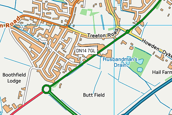 DN14 7GL map - OS VectorMap District (Ordnance Survey)