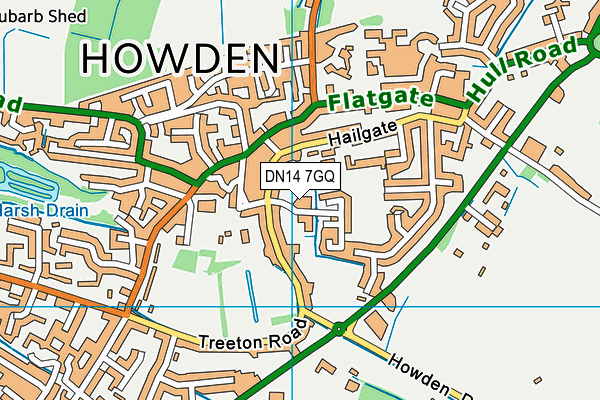 DN14 7GQ map - OS VectorMap District (Ordnance Survey)