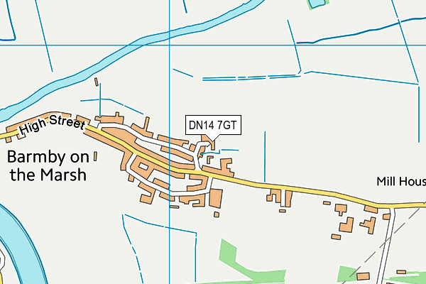 DN14 7GT map - OS VectorMap District (Ordnance Survey)