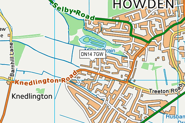 DN14 7GW map - OS VectorMap District (Ordnance Survey)