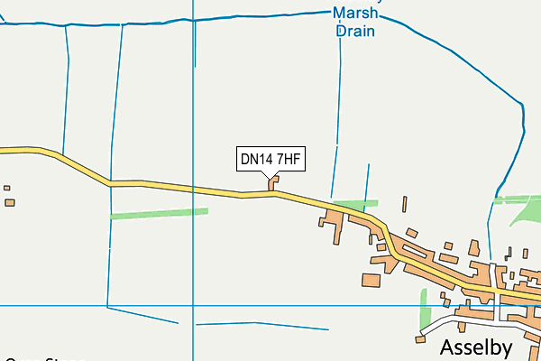 DN14 7HF map - OS VectorMap District (Ordnance Survey)