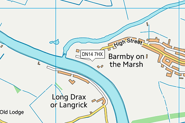 DN14 7HX map - OS VectorMap District (Ordnance Survey)