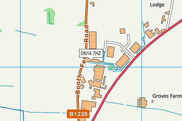 DN14 7HZ map - OS VectorMap District (Ordnance Survey)