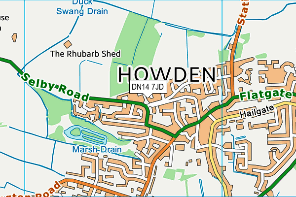 DN14 7JD map - OS VectorMap District (Ordnance Survey)