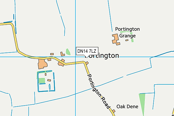 DN14 7LZ map - OS VectorMap District (Ordnance Survey)