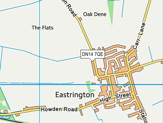 DN14 7QE map - OS VectorMap District (Ordnance Survey)