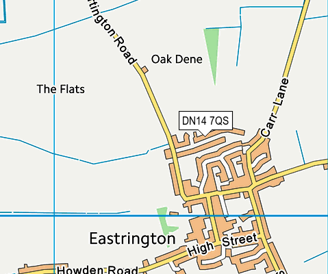 DN14 7QS map - OS VectorMap District (Ordnance Survey)