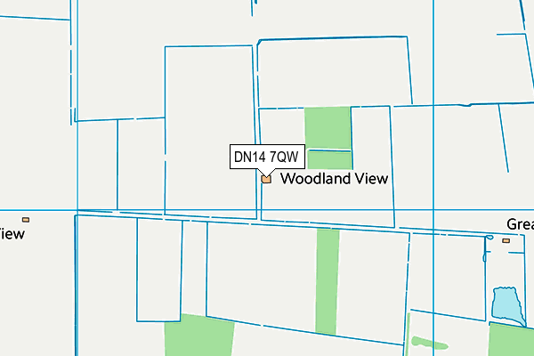 DN14 7QW map - OS VectorMap District (Ordnance Survey)