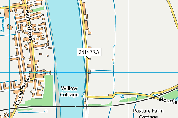 DN14 7RW map - OS VectorMap District (Ordnance Survey)