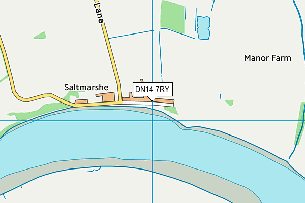 DN14 7RY map - OS VectorMap District (Ordnance Survey)