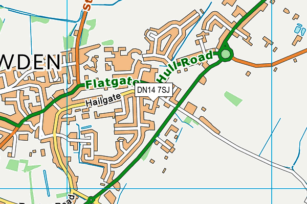 DN14 7SJ map - OS VectorMap District (Ordnance Survey)