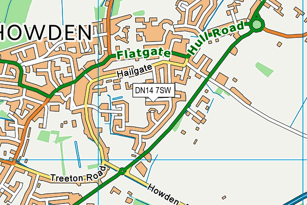 DN14 7SW map - OS VectorMap District (Ordnance Survey)