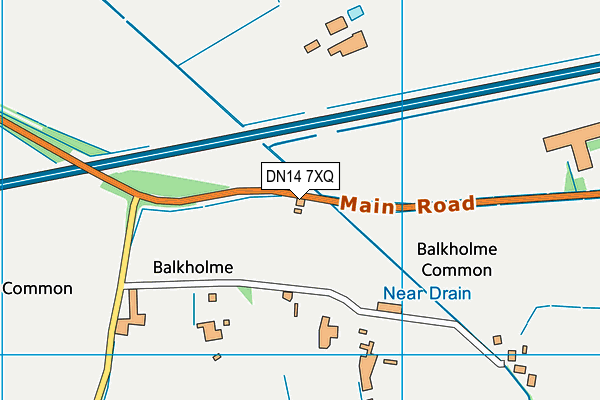 DN14 7XQ map - OS VectorMap District (Ordnance Survey)