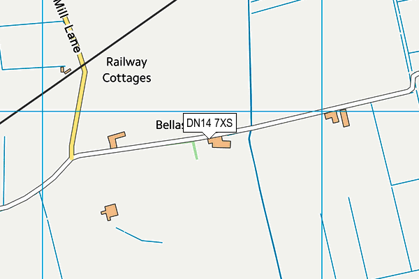 DN14 7XS map - OS VectorMap District (Ordnance Survey)