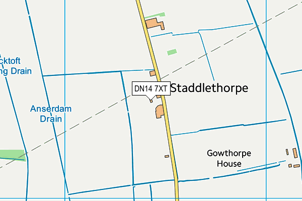 DN14 7XT map - OS VectorMap District (Ordnance Survey)