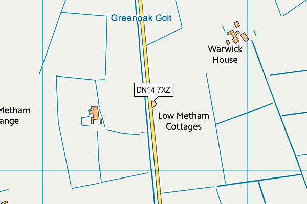 DN14 7XZ map - OS VectorMap District (Ordnance Survey)