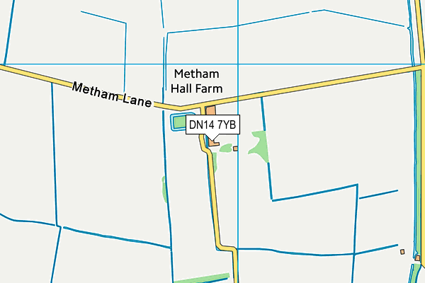 DN14 7YB map - OS VectorMap District (Ordnance Survey)