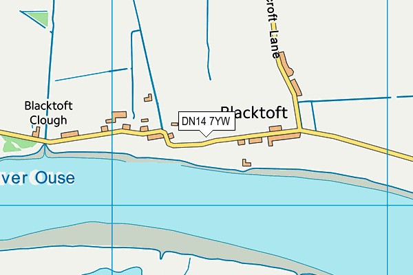 DN14 7YW map - OS VectorMap District (Ordnance Survey)